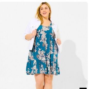 Mini Challis Tiered Tank Dress Size 00